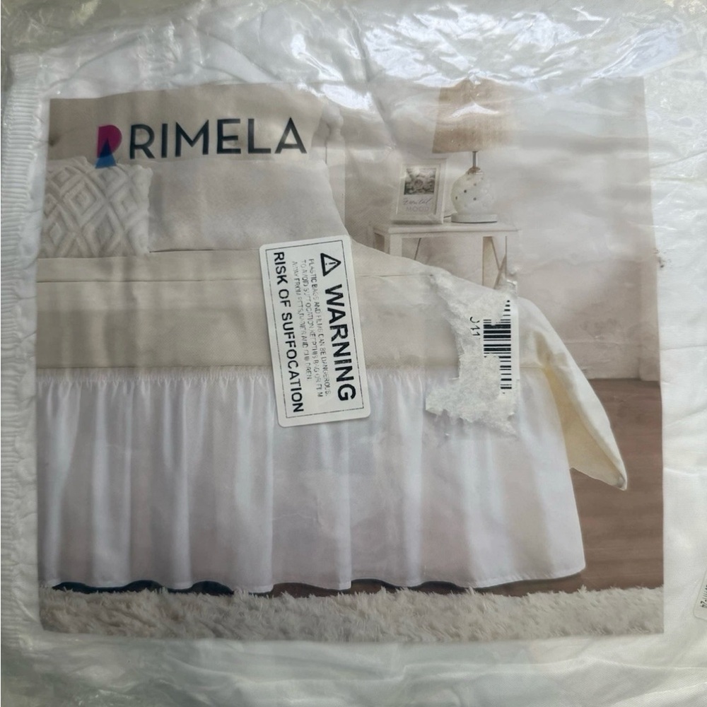 NWT: White Twin XL Dorm Bed Skirt 25” Drop - Picture 3 of 3